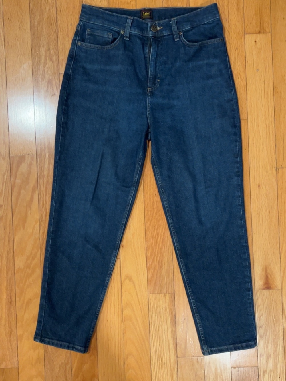 Lee Women's High-Rise Straight Jeans in Dark Indigo